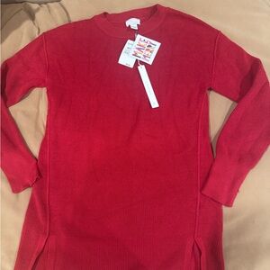 Caslon Vibrant Red Crew Neck Sweater